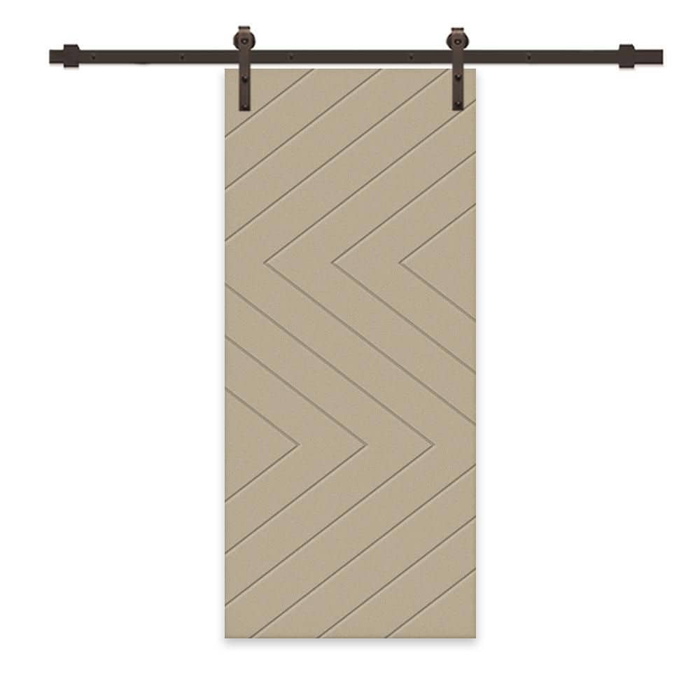 24 in. x 80 in. Unfinished Composite MDF Paneled Interior Sliding Barn Door with Hardware Kit price history on PriceWatchPro