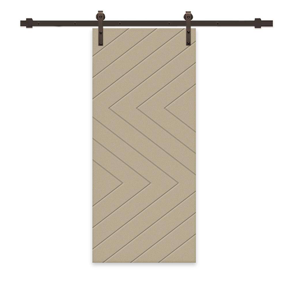 42 in. x 96 in. Unfinished Composite MDF Paneled Interior Sliding Barn Door with Hardware Kit price history on PriceWatchPro