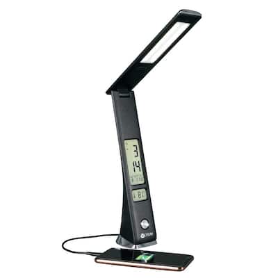 Rechargeable 16 in. Desk Lamp with Lighted Mirror in White