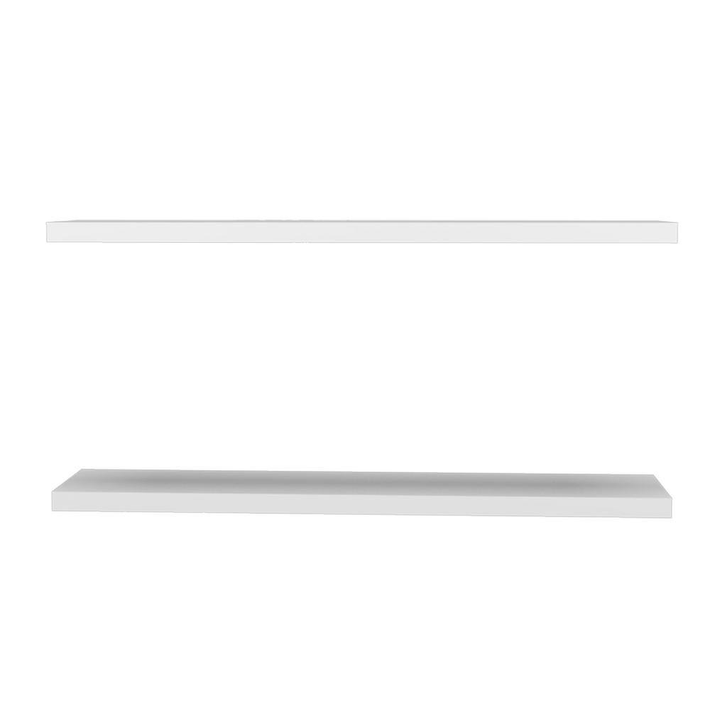Hot Seller Set of 2 Modern 47.3 in. W x 9.8 in. D White Melamine Wooden Flo