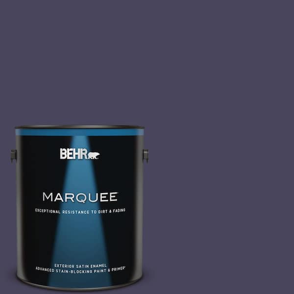 BEHR MARQUEE 1 gal. #S-H-640 Purple Blanket Satin Enamel Exterior Paint & Primer