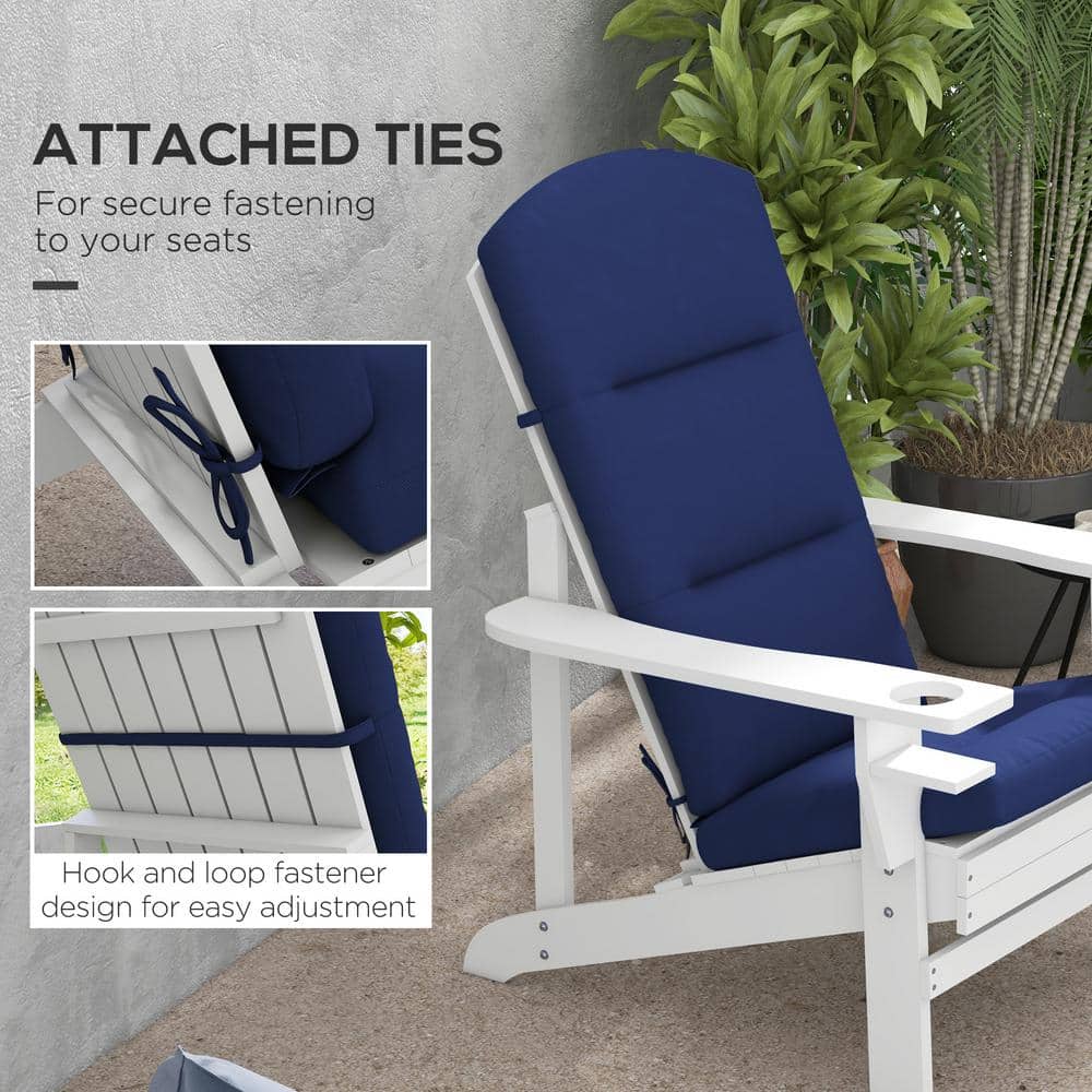Royal Blue Moisture-Proof Adirondack Chair Cushions Set