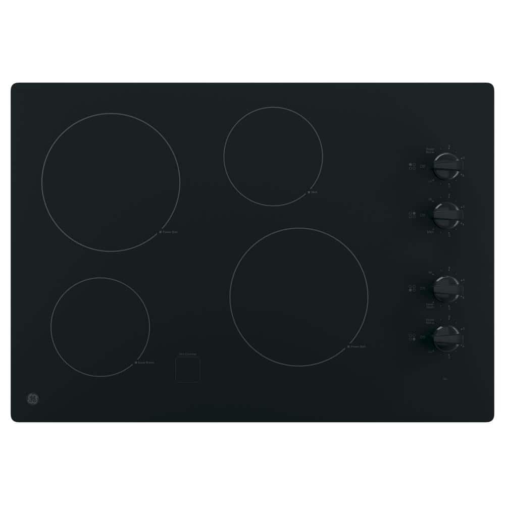 30-Inch Black Ceramic 4-Burner Electric Cooktop