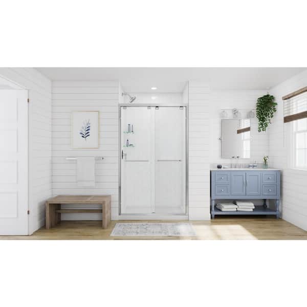 DreamLine Encore 44 to 48 in. x 76 in. Semi-Frameless Bypass Shower Door in Chrome