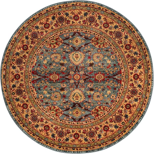 Edinburgh Monroe Blue 6' 0 x 6' 0 Round Rug