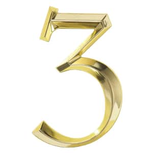 Classic 6 in. Polished Brass Number 3