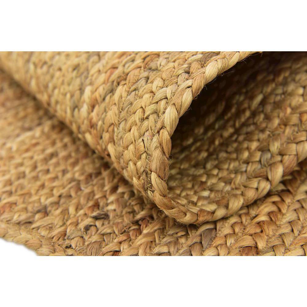 Handmade Rectangular Brown Braided Jute Indoor Rug