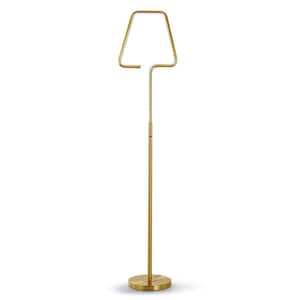 The LAMP 63 in. Brushed Brass Integrated Dimmable LED Tube Standard Floor Lamp