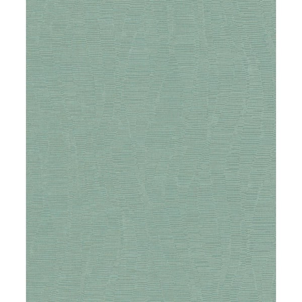 Unbranded Knit Stripe Effect Blue-Green Metallic Finish Vinyl on Non-Woven Non-Pasted Wallpaper Roll