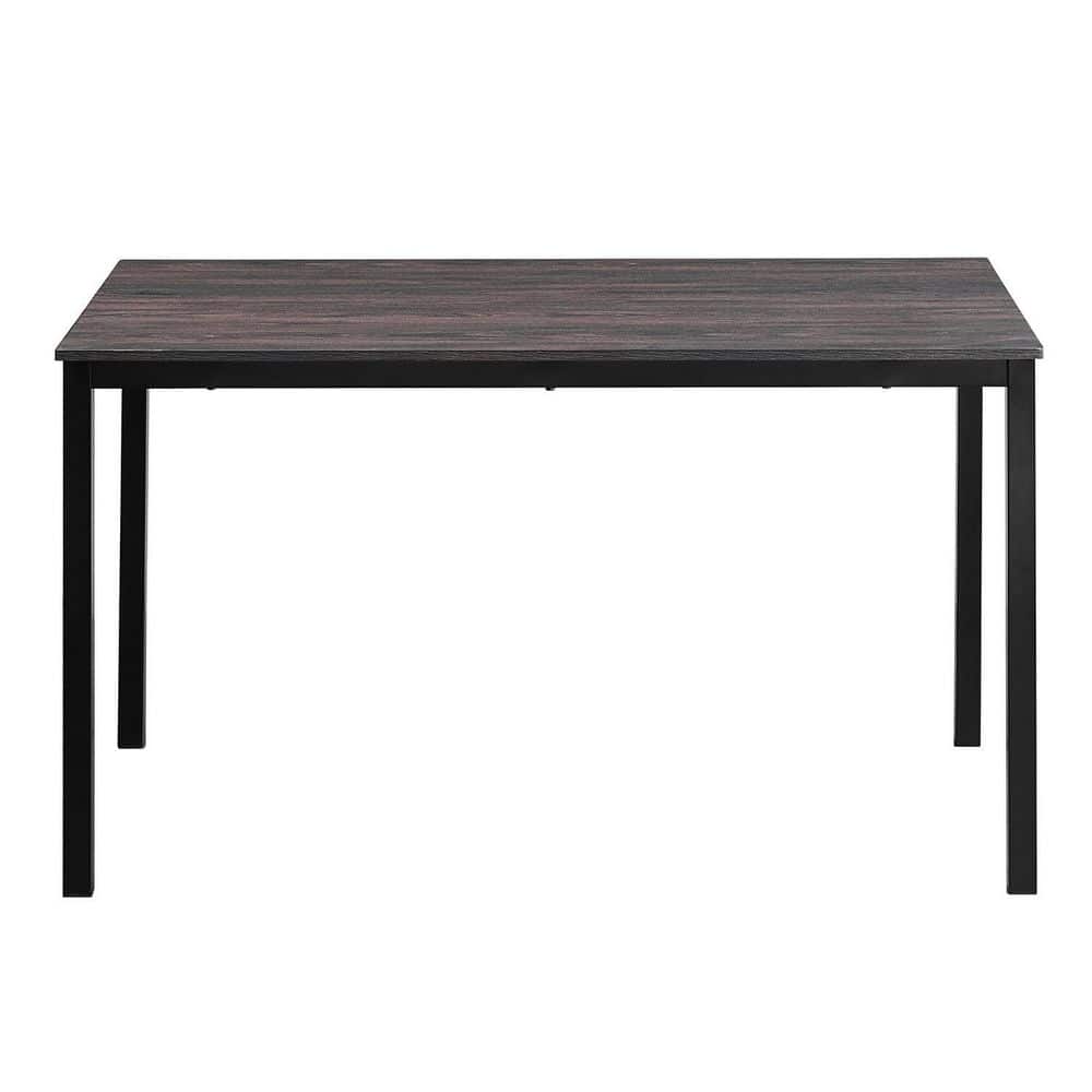 Mid-Century Modern Rectangular Walnut & Marble Dining Table, 55"
