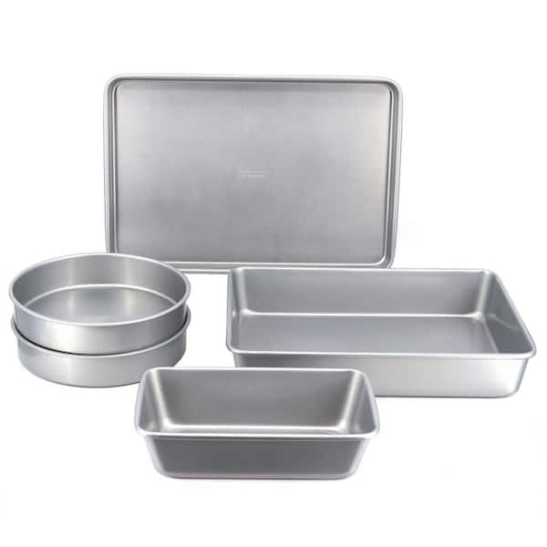MARTHA STEWART EVERYDAY 5 Piece Nonstick Carbon Steel Bakeware Set in Silver