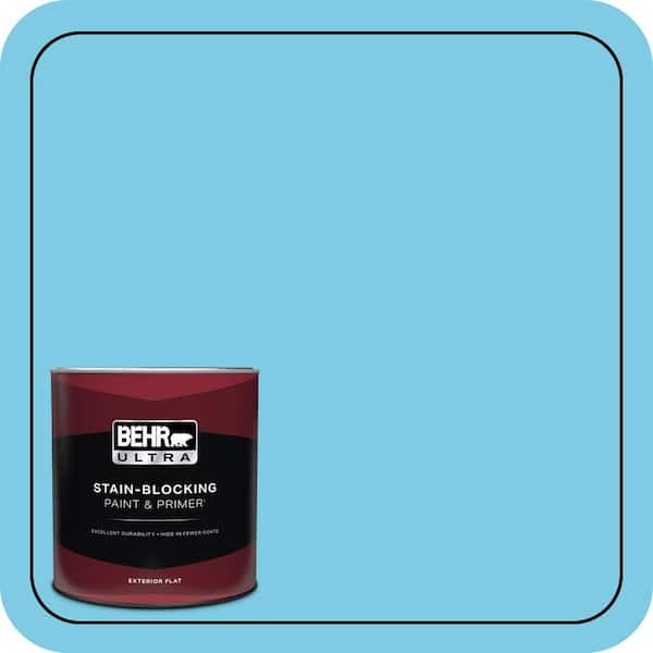 BEHR ULTRA 1 qt. #P490-3 Big Chill Flat Exterior Paint & Primer