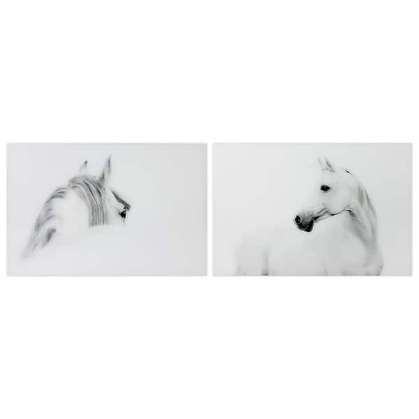 Modern Canvas Wall Art Print White Horse  Painting Home Decor Picture Unframed 