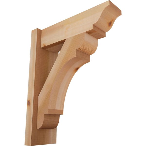 Ekena Millwork 6 in. x 20 in. x 16 in. Western Red Cedar Olympic Traditional Smooth Outlooker