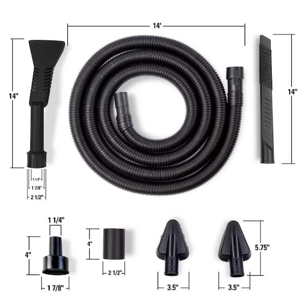 RIDGID 1-1/4 in. Car Cleaning Accessory Kit with 14-ft Hose for RIDGID  Wet/Dry Shop Vacuums VT1734 - The Home Depot