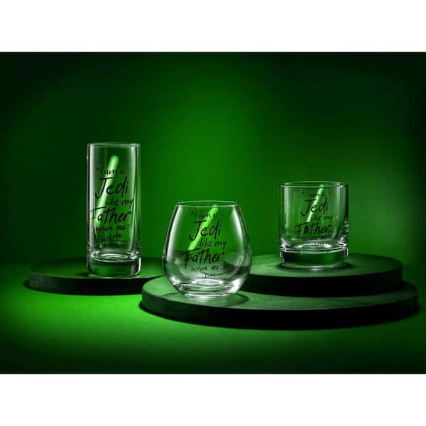 JoyJolt Cosmos Crystal 18.5 oz Drinking Glasses, Set of 4 Highball Glasses
