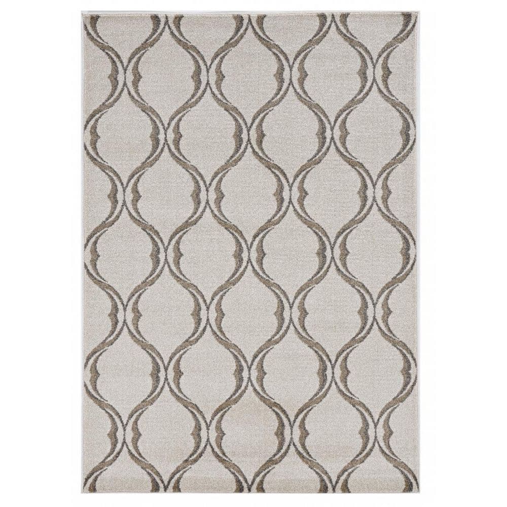 Ivory 7 ft. x 10 ft. Woven Polypropylene Rectangle Indoor/Outdoor Area Rug price history on PriceWatchPro