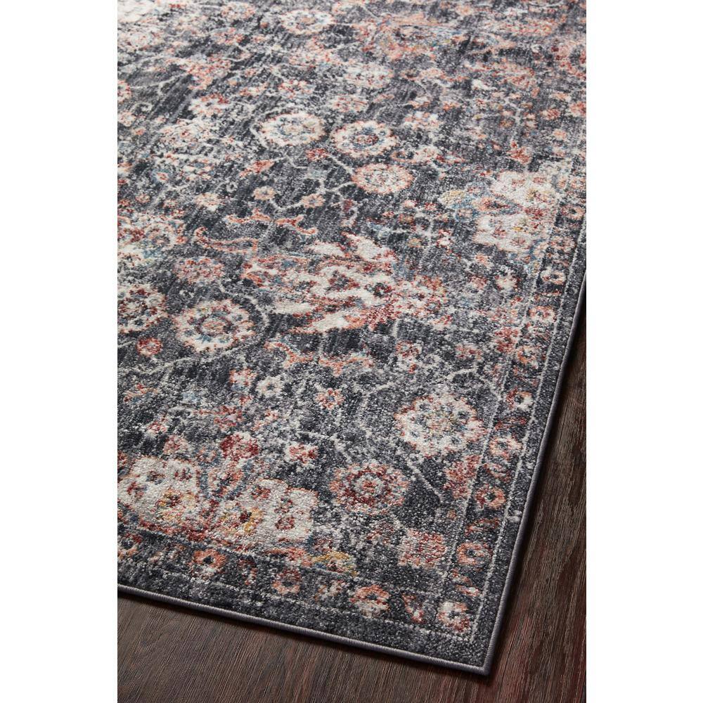 Cassandra Charcoal & Rust Vintage-Inspired Area Rug 5'3" x 7'9"