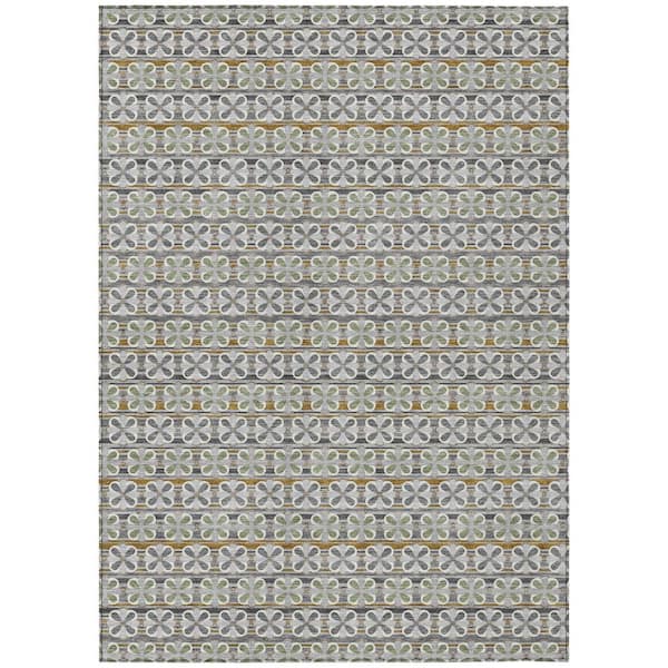 Chantille Machine Washable Indoor/Outdoor Abstract ACN2695 Gray 3 ft. x 4 ft. Area Rug