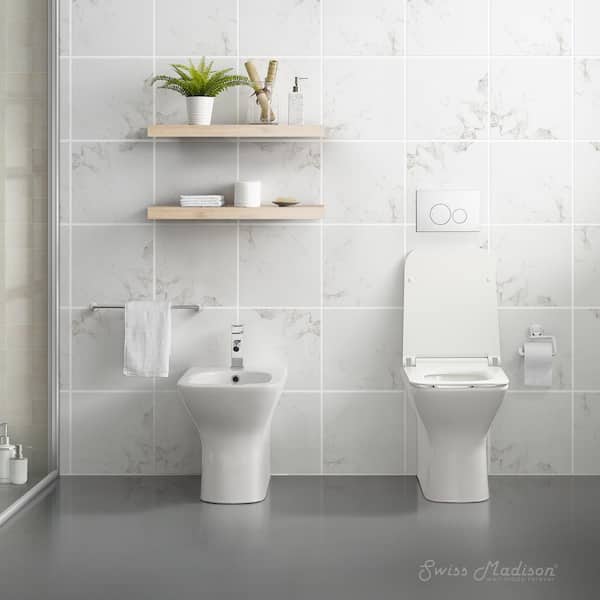 Swiss Madison Carre Elongated Bidet in White SM-BD228 - The Home Depot