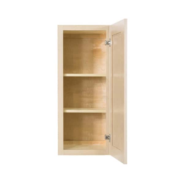 Lancaster Shaker Assembled 9x36x12 in. Wall Cabinet with 1 Door 2 Shelves in Stone Wash