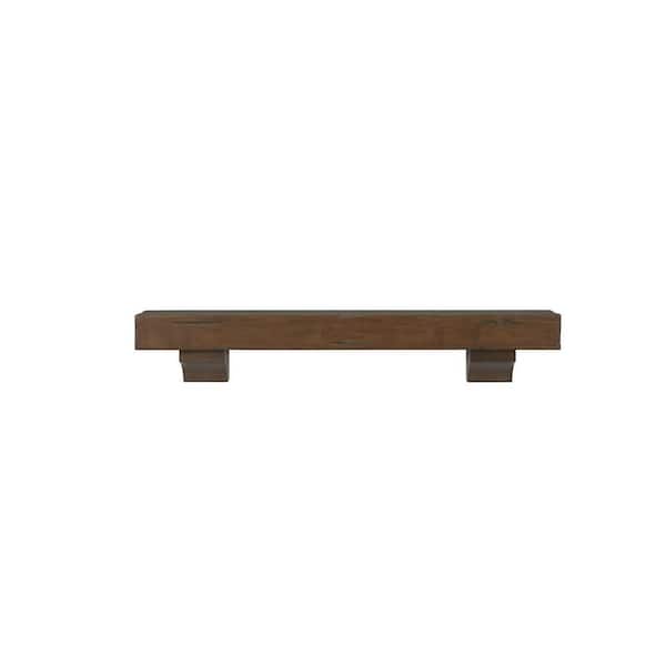 Pearl Mantels 6 ft. Warm Cherry Distressed Finish Cap-Shelf Mantel