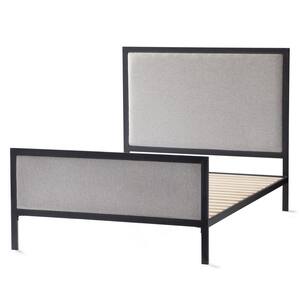 Baker Stone California King Upholstered Platform Bed withMetal Frame