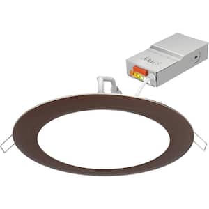 Contractor Select WF6 SWW5 6 in. Selectable CCT Ultra Slim Canless Integrated LED Oil Rubbed Bronze Recessed Light