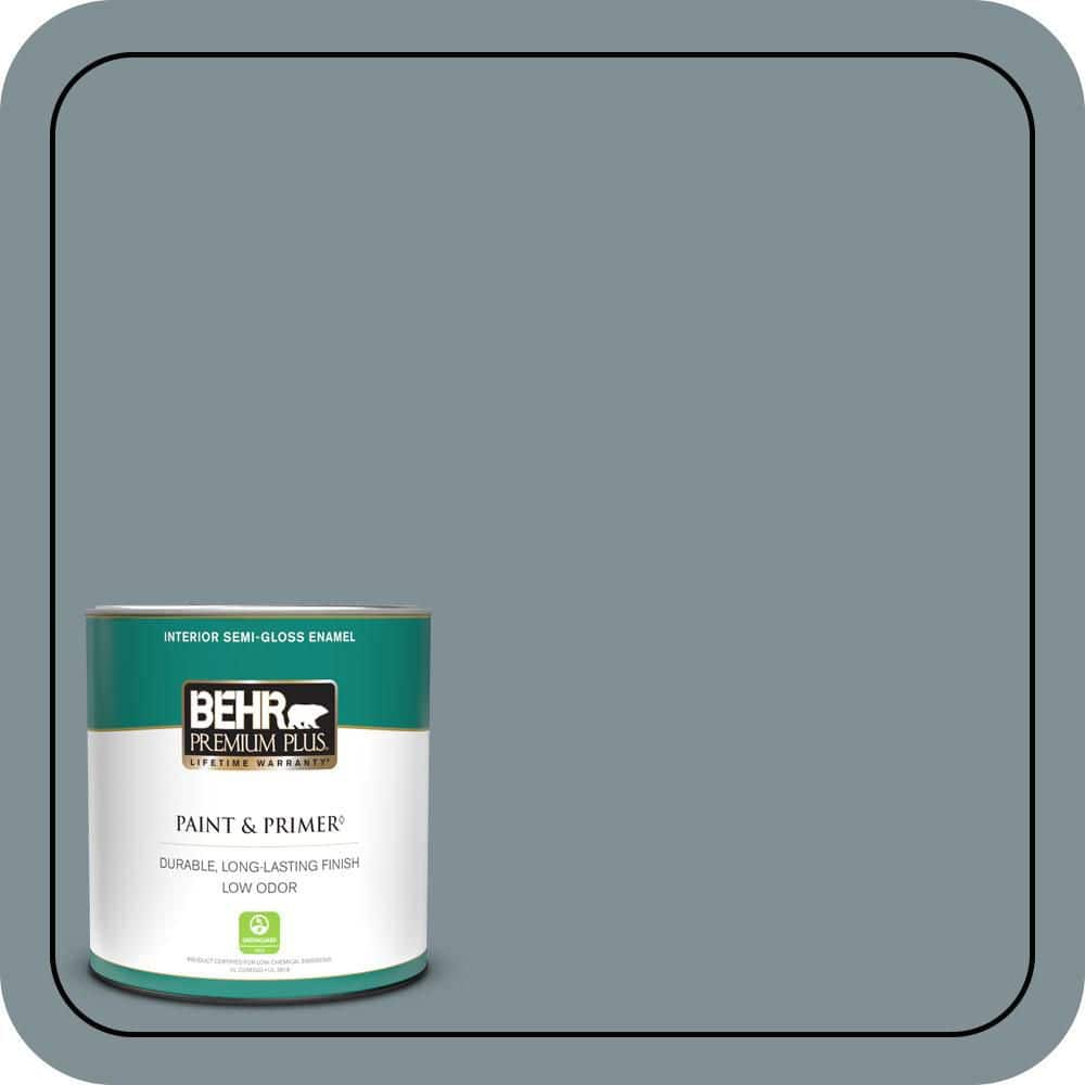 1 qt. #740F-4 Dark Storm Cloud Semi-Gloss Enamel Low Odor Interior Paint & Primer price history on PriceWatchPro