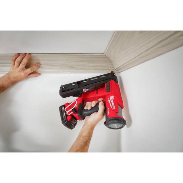 Milwaukee - M18 FUEL 18-Volt Lithium-Ion Brushless Cordless Gen II 16GA Finish Nailer Tool-Only w/Clear Anti Scratch Safety Glasses