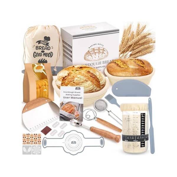 【bread】バーナー＆カメラセット Sourdough Starter Kit with Bread Proofing Baskets, Dough Whisk