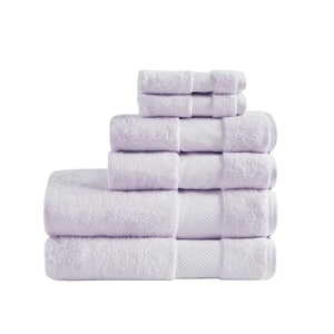 Turkish 6-Piece Lavender Cotton Bath Towel Set