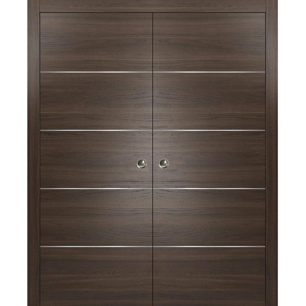 Sartodoors Planum 0020 48 In. X 80 In. Flush Chocolate Ash Finished ...