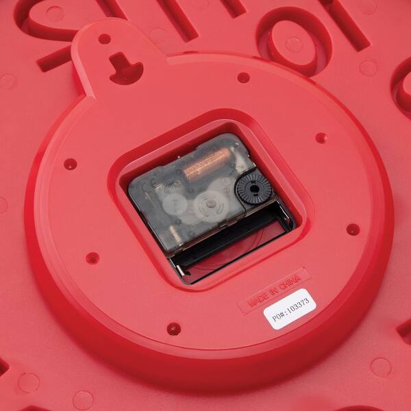 Victory Lighting LLC Tempus 13 in. Red Silent Sweep Wall Clock