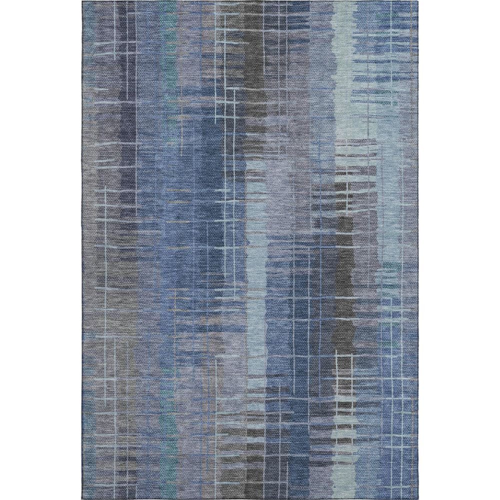 Mayfield Premium Machine Washable Abstract AMF2261 Denim 3 ft. x 5 ft. Area Rug price history on PriceWatchPro