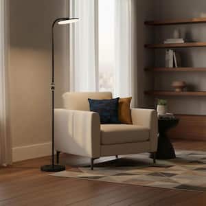 Arlen 65 in. Matte Black Modern Integrated LED Dimmable and Color Temperature Adjustable Standard Floor Lamp