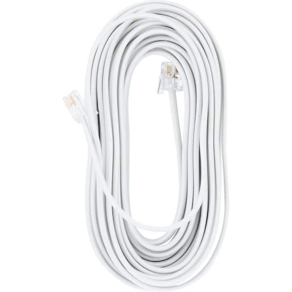Zenith 25 ft. 4-Wire Telephone Line Cord in White