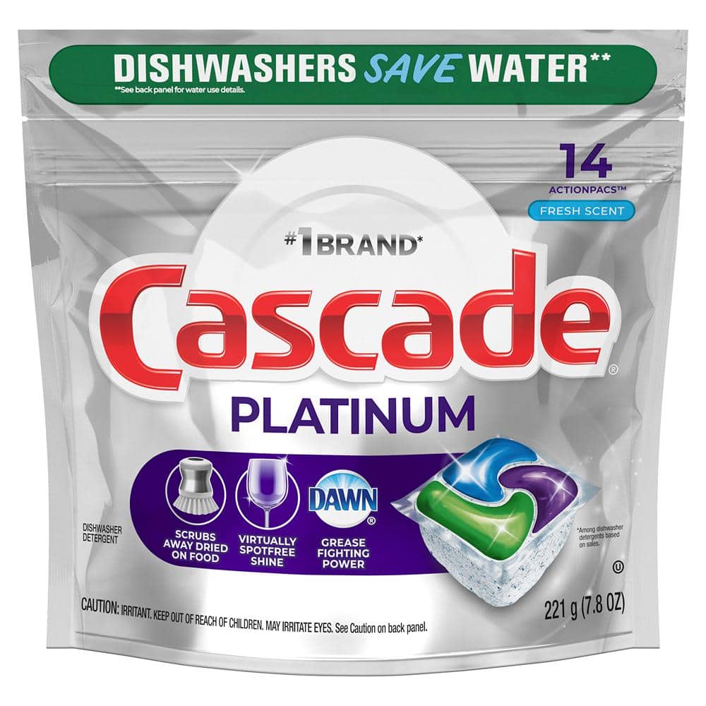 Cascade Platinum ActionPacs Fresh Scent Dishwasher Detergent with Dawn  36-Count (2-Pack) - Yahoo Shopping