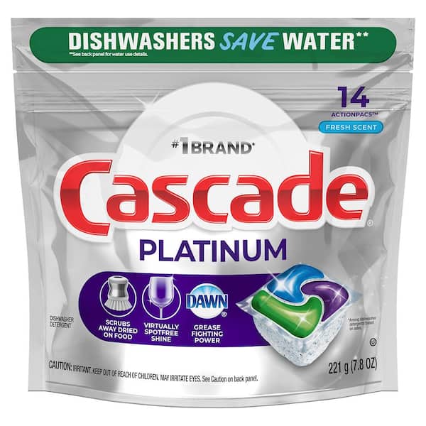 Cascade Platinum ActionPacs Fresh Scent Tablet Dishwasher Detergent (14-Count)