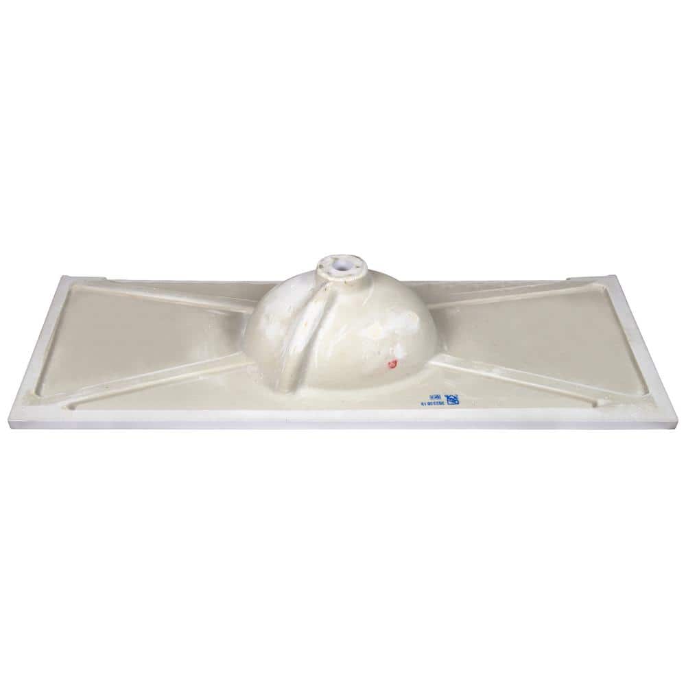 Solid White 49" Cultured Marble Vanity Top with Integrated Sink