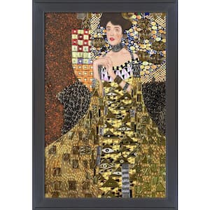 Portrait of Adele Bloch Bauer I by Gustav Klimt Gallery Black Framed People Oil Painting Art Print 28 in. x 40 in.