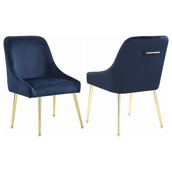 Coaster Mayette Dark Ink Blue Side Chairs Set of 2
