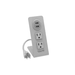 Power Stand 2-Outlet Multi-Port Surge Protector