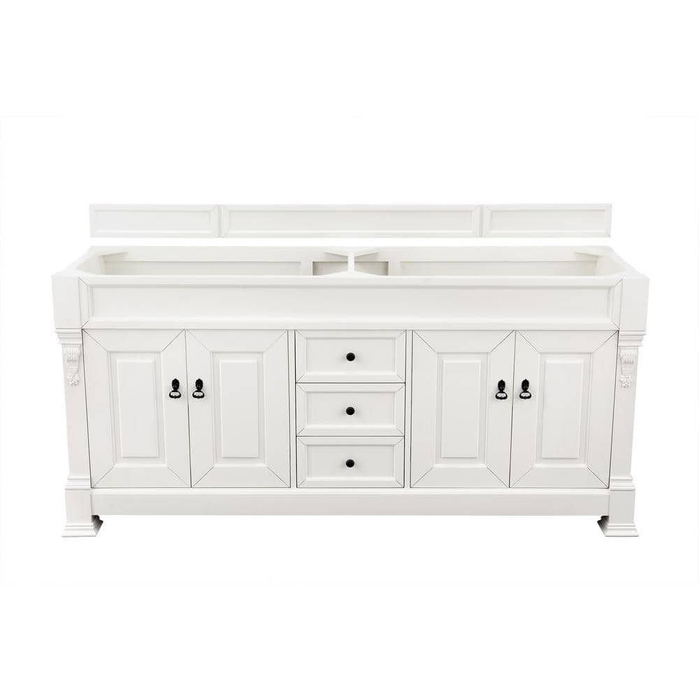 Brookfield 71.5 in. W x 22.8 in. D x 33.5 in. H Bathroom Vanity Cabinet without Top in Bright White