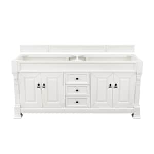 Brookfield 71.5 in. W x 22.8 in. D x 33.5 in. H Bathroom Vanity Cabinet without Top in Bright White