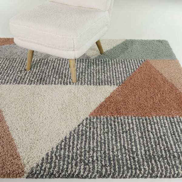 Merril Pink 8' 9" x 12' Geometric Area Rug