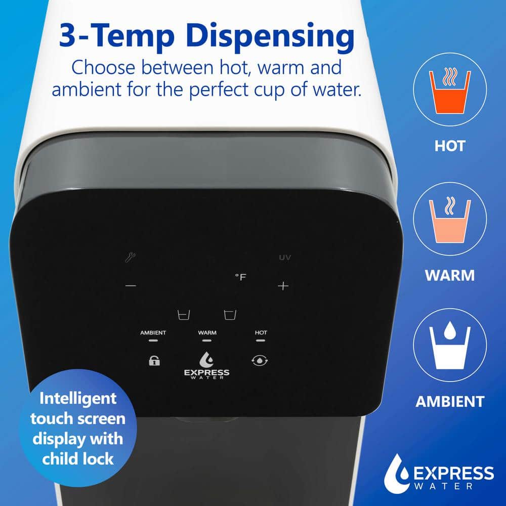 Express Water Black and White 5-Stage UV Countertop Water Filter