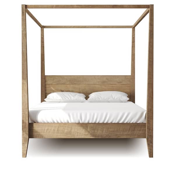 Riviera, Brown Wood Material, Frame 64 in. Queen Panel Bed