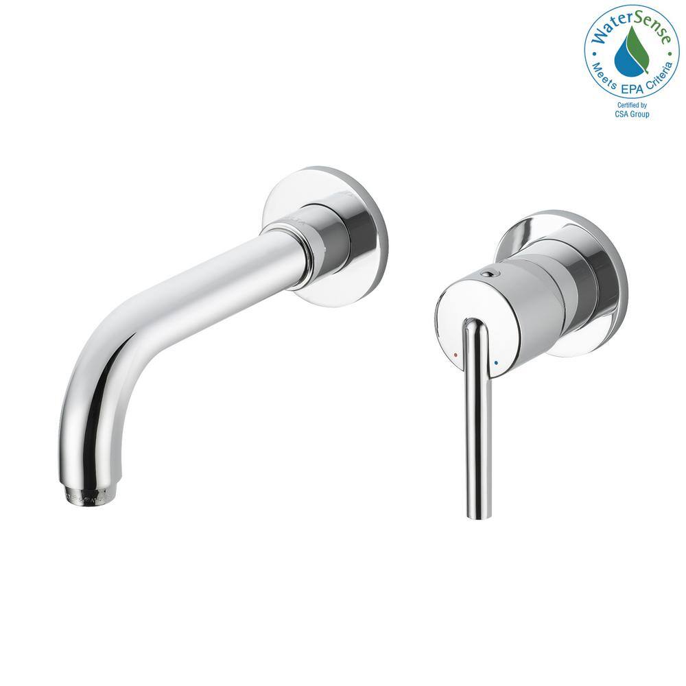 Delta Trinsic 7.5" Chrome Modern Wall-Mounted Bathroom Faucet