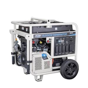 15,000-12,000-Watt Recoil Dual Fuel Portable Home Power Generator with Push Button Start and CO Alert